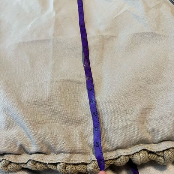 Pottery Barn bundle chunky cable knit large throw pillow taupe beige - Picture 6 of 8